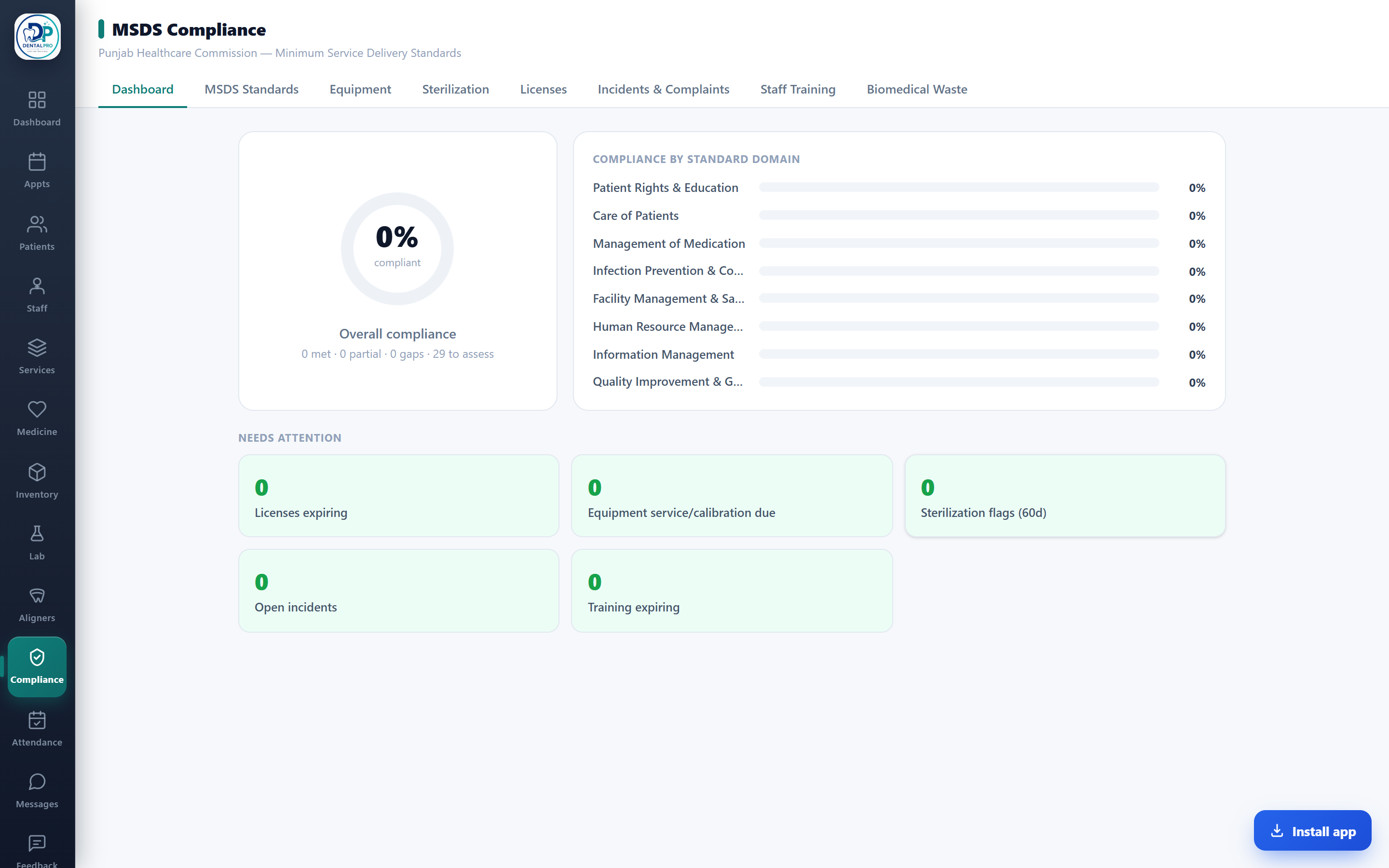 The compliance module